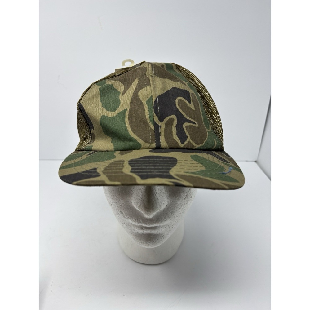 Vintage Woodland Camo Mesh Snap Back Cap NEW